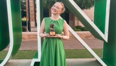 Kelsey Adair received the Eagle of Discovery Award