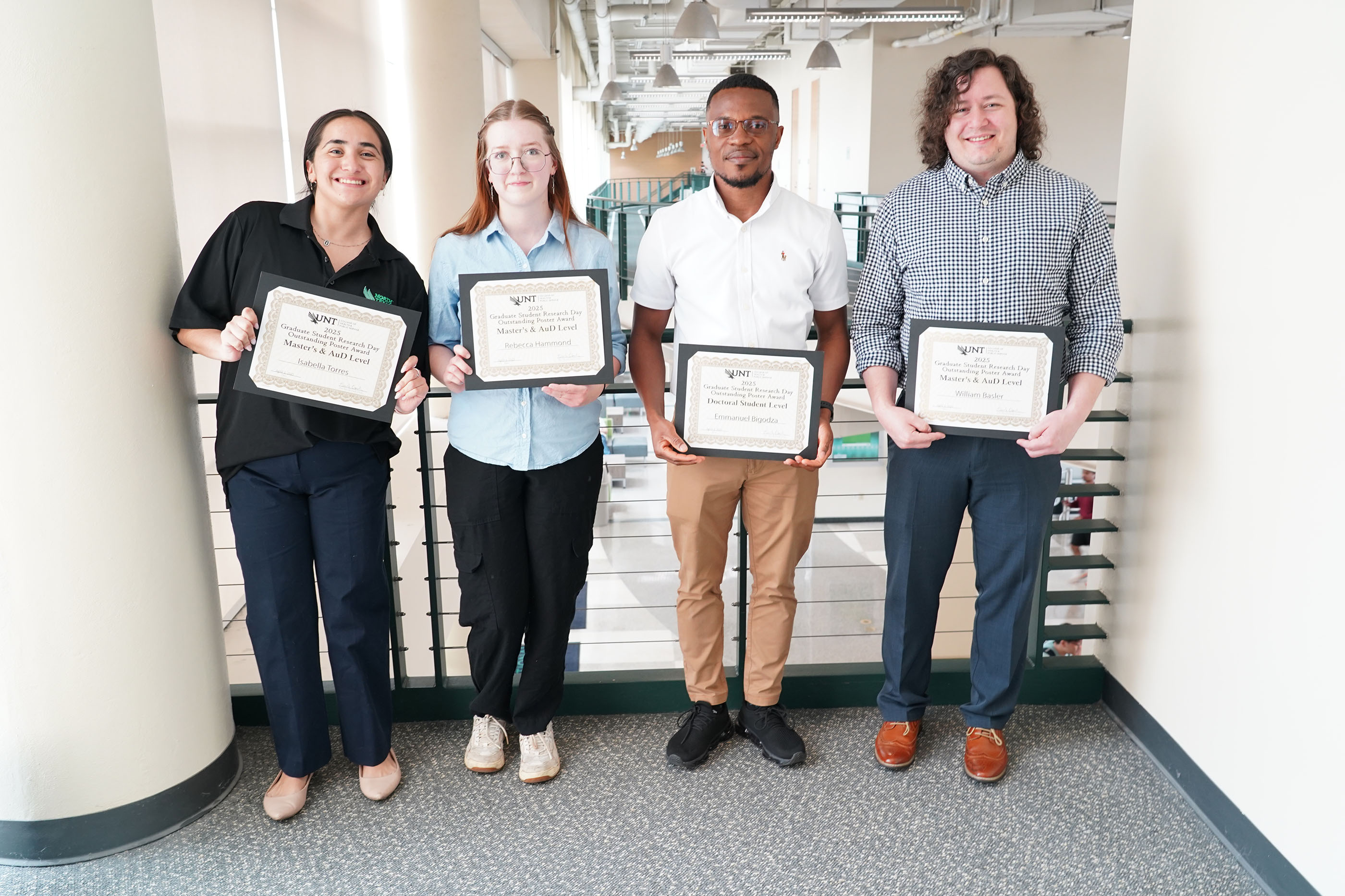 Four winners of our 2025 PAHS Graduate Student Research Day
