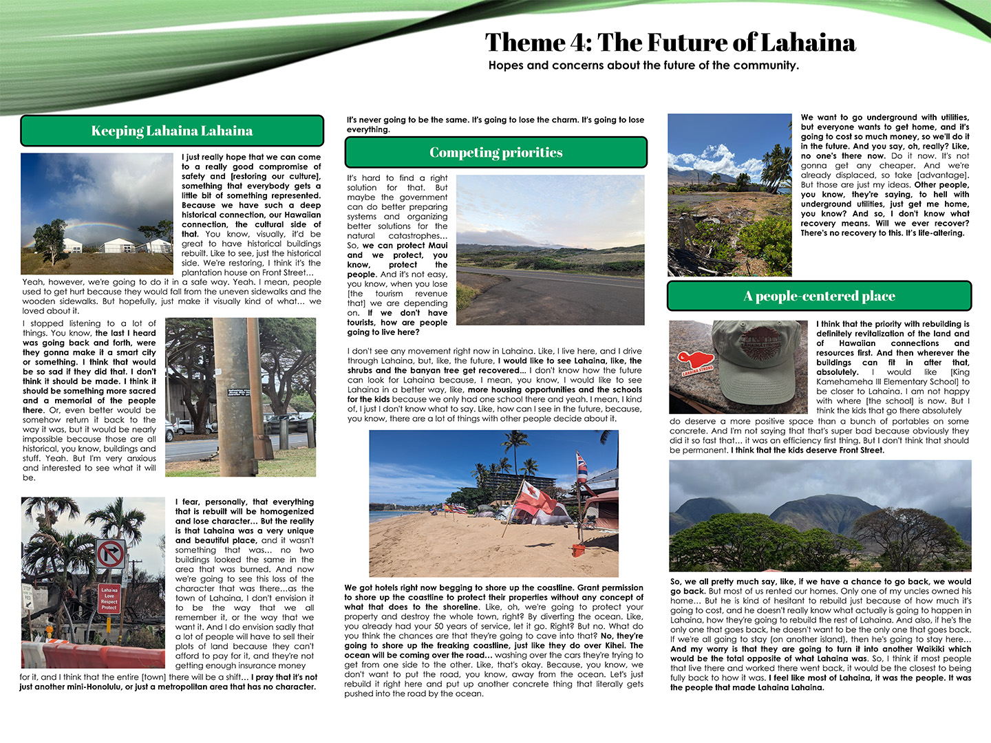 Maui Theme 4: The Future of Lahaina
