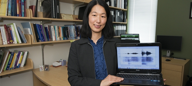 Dr. Kat Aoyama in her lab