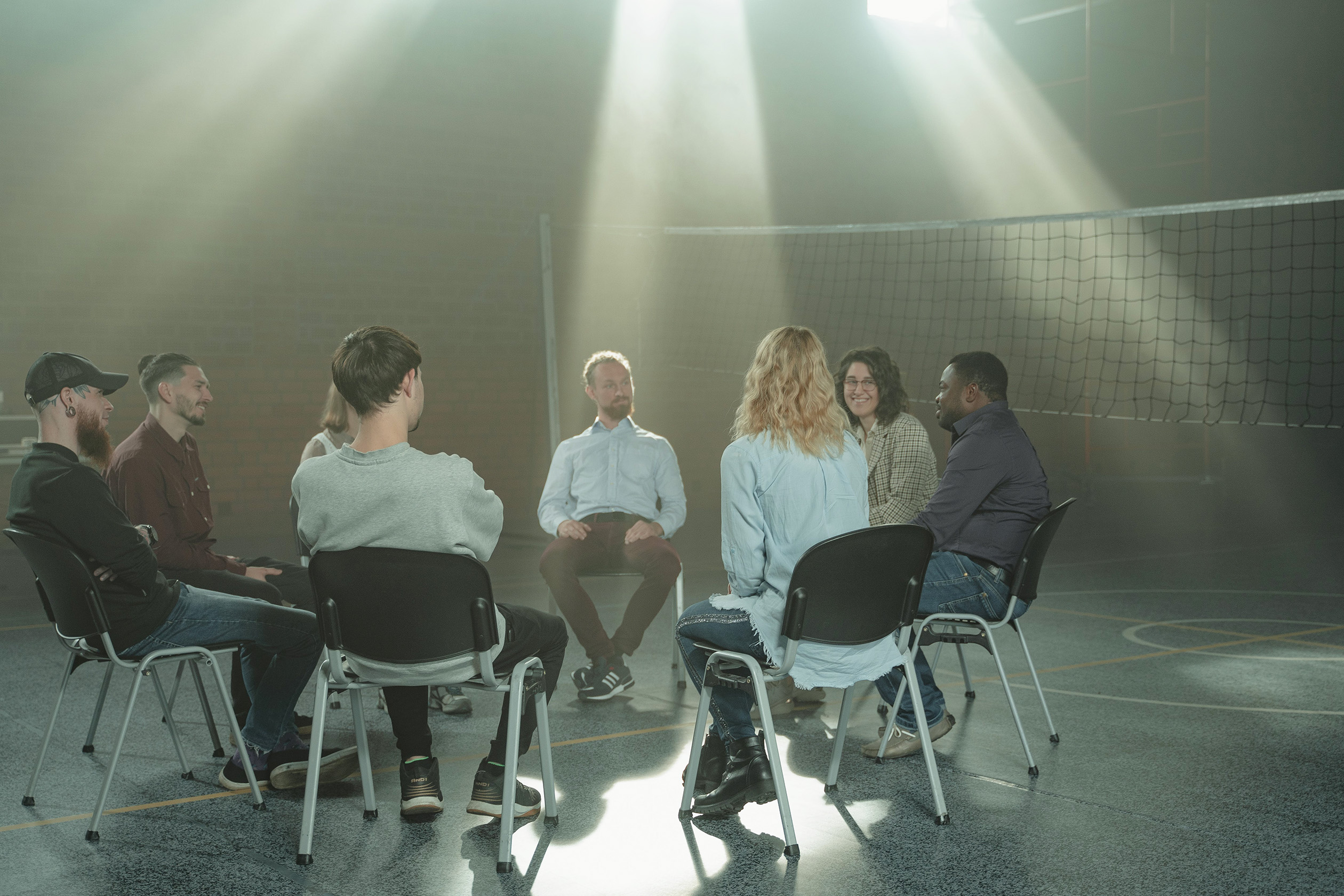 Group meeting with counselor